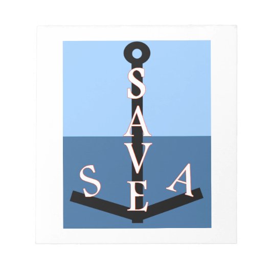 de zee te redden notitieblok (Voorkant)