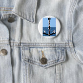 de zee te redden ronde button 5,7 cm (In situ)