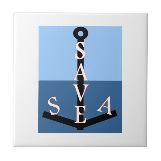 de zee te redden tegeltje (Voorkant)