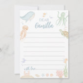 De Zee Time Capsule Message Kaart under Zee (Voorkant)