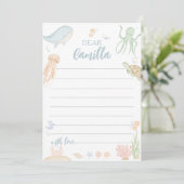 De Zee Time Capsule Message Kaart under Zee (Staand voorkant)