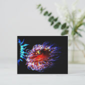 De Zeeanemonen van het neon Briefkaart (Staand voorkant)