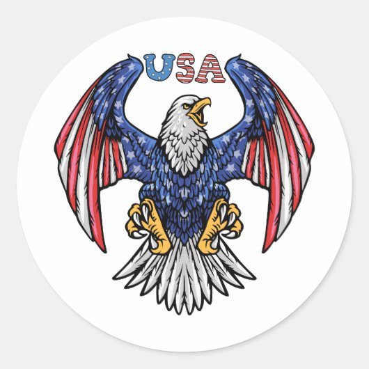 De zeearend is een modern Amerikaans nationaal sym Ronde Sticker (Voorkant)