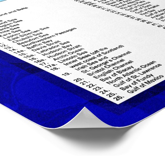 De zeeen van de wereldatlas poster (Hoek)