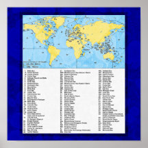 De zeeen van de wereldatlas