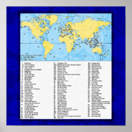 De zeeen van de wereldatlas poster