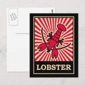 De Zeekreeft van het pop-art Briefkaart (Voorkant / Achterkant)