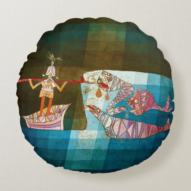 De Zeelieden, Paul Klee Rond Kussen (Voorkant)