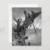 De zeelieden zien in de verte een spookschip briefkaart (Voorkant / Achterkant)