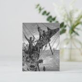 De zeelieden zien in de verte een spookschip briefkaart (Staand voorkant)