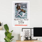 De zeemacht zet 'Em over de brug (US02295) Poster (Thuiskantoor)