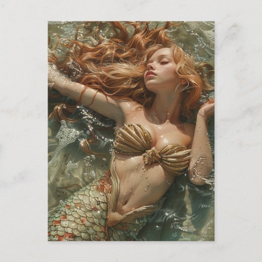 De zeemeermin briefkaart (Voorkant)