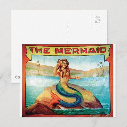De zeemeermin briefkaart (Voorkant / Achterkant)