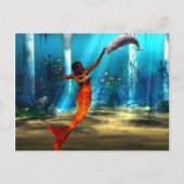 De zeemeermin en de dolfijn briefkaart (Voorkant)