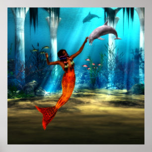 De zeemeermin en de dolfijn poster