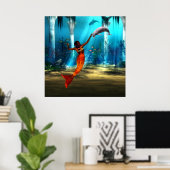 De zeemeermin en de dolfijn poster (Thuiskantoor)