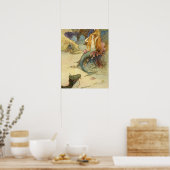 De zeemeermin en de draak door warwick goble poster (Keuken)
