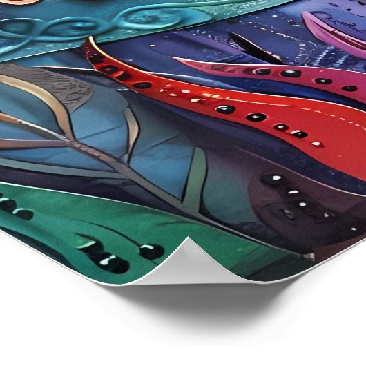 DE ZEEMEERMIN EN DE PRINSES KLEURRIJK POSTER (Hoek)