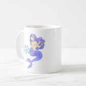 De zeemeermin en haar school vis koffie Mok (Voorkant links)