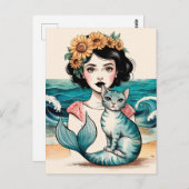 De zeemeermin en Mercat Briefkaart (Voorkant / Achterkant)