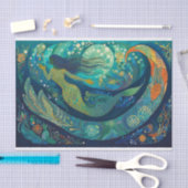 De Zeemeermin in het rif Tissuepapier (Craft)