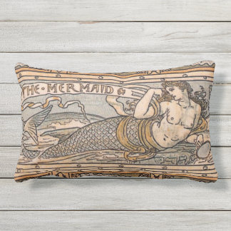 De zeemeermin op Sunset Lumbar Pillow Buitenkussen