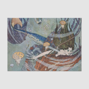 “De Zeemeermin Prinses” door Edmund Dulac Tissuepapier