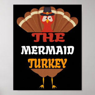 De Zeemeermin Turkije Matching Familie Groep Dankz Poster