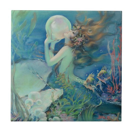 De zeemeermin van Henry Clive Tegeltje (Voorkant)