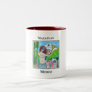 De Zeemeermin van Plazuela Machado Tweekleurige Koffiemok