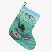 De zeemeerminnen12 dagen - Dolfijnen die grote hoe Grote Kerstsok (Voorkant (Hangend))