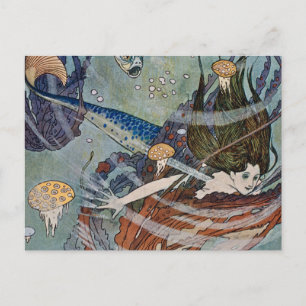 “De Zeemeerminprinses” van Edmund Dulac Briefkaart