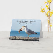 De zeemeeuw en de niet-Cadeau verjaardag Kaart (Gele Bloem)