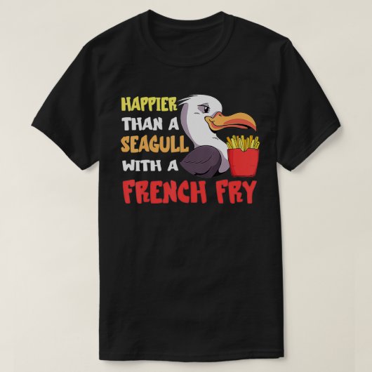 De zeemeeuw van de Franse veeartsen is gelukkiger T-shirt (Design voorkant)