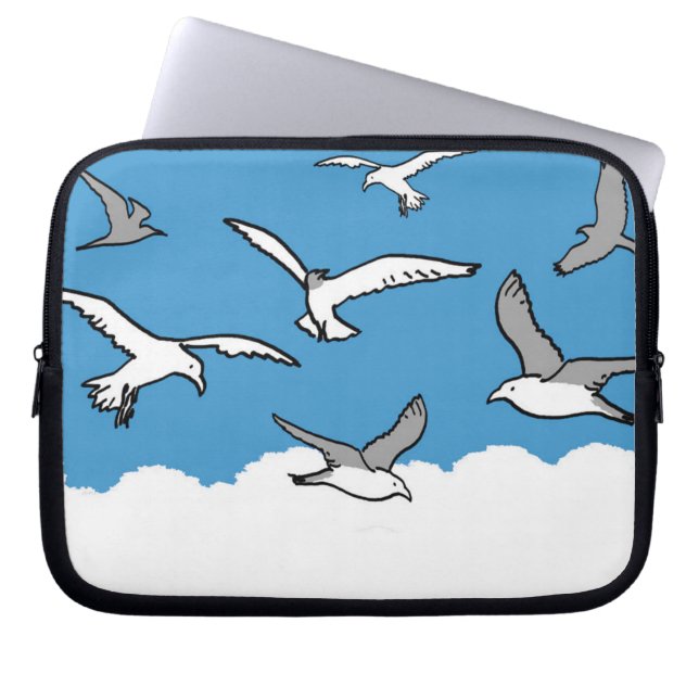 De zeemijlen vliegen hoog in de lucht. laptop sleeve (Voorkant)