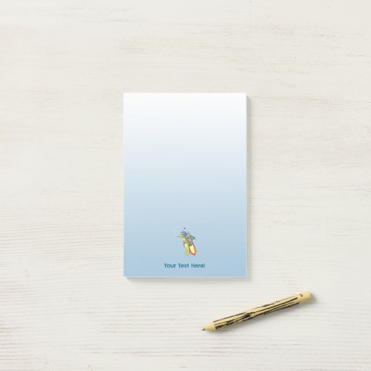 De zeepaardjetpackrit post-it® notes (Op bureau)