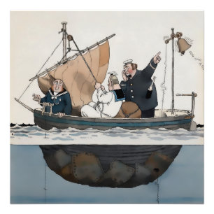 “De zeepokklok” door W Heath Robinson Foto Afdruk