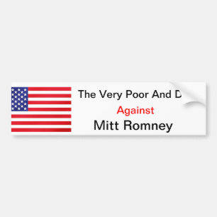 De zeer armen en honden tegen Mitt Romney Bumpersticker