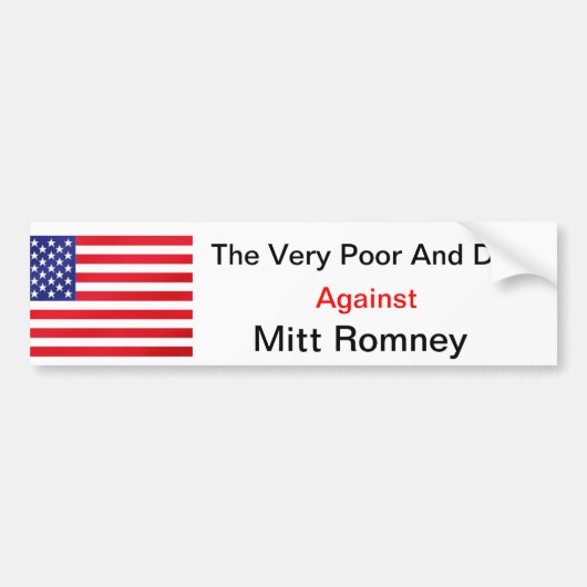 De zeer armen en honden tegen Mitt Romney Bumpersticker (Voorkant)