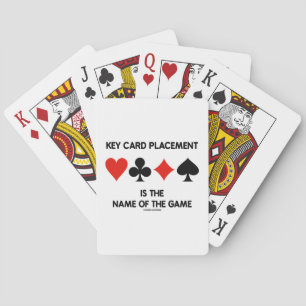 De zeer belangrijke kaartenplaatsing is de naam va pokerkaarten