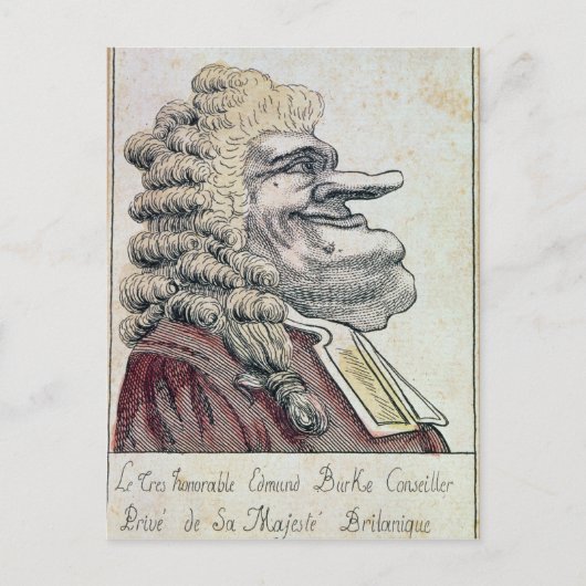 De zeer geachte Edmund Burke0 Briefkaart (Voorkant)