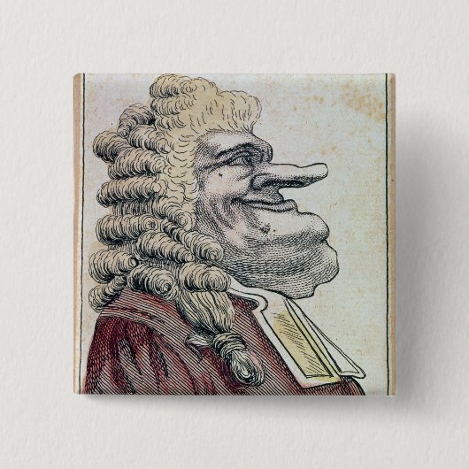 De zeer geachte Edmund Burke0 Vierkante Button 5,1 Cm (Voorkant)