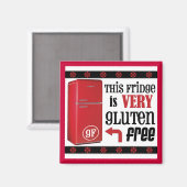 De zeer glutenvrije koelkastmagneet magneet (Voorkant / Achterkant)