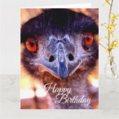 De zeer Grote Gelukkige Emoe van het Man van de Kaart (Gele Bloem)