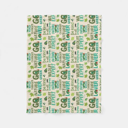 De zeer hongerige Caterpillar Future World Changer Fleece Deken (Voorkant)