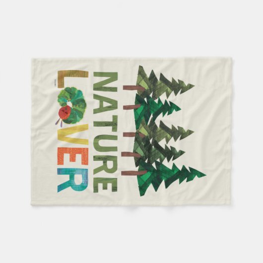 De zeer hongerige Caterpillar Natuur liefhebber Fleece Deken (Voorkant (Horizontaal))