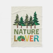 De zeer hongerige Caterpillar Natuur liefhebber Fleece Deken (Voorkant)