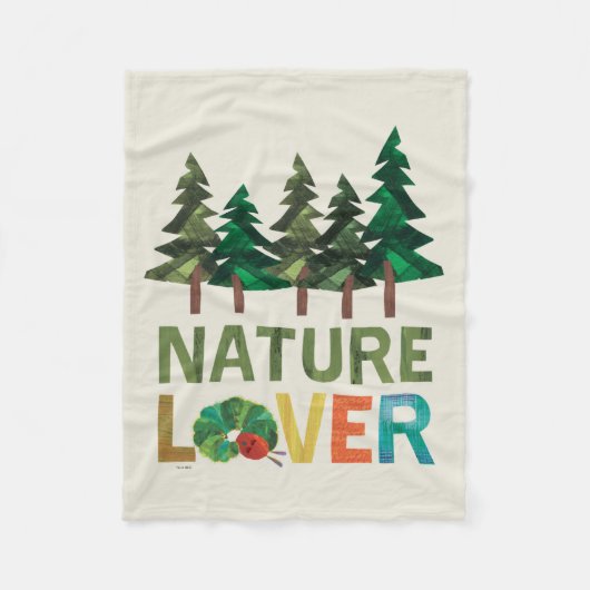 De zeer hongerige Caterpillar Natuur liefhebber Fleece Deken (Voorkant)