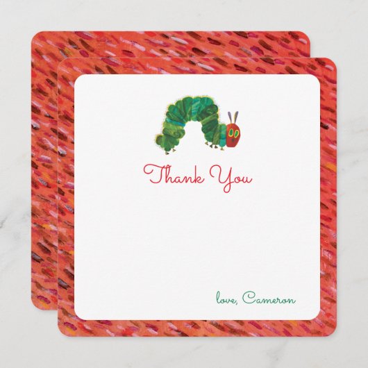 De zeer hongerige Caterpillar verjaardag | Dank u Bedankkaart (Voorkant / Achterkant)