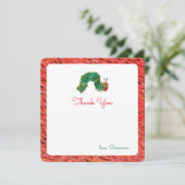 De zeer hongerige Caterpillar verjaardag | Dank u Bedankkaart (Staand voorkant)